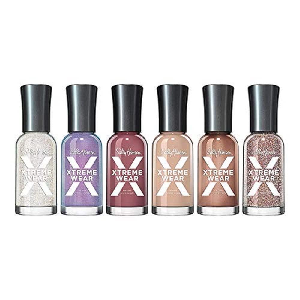 imageSally Hansen Xtreme Wear Summer Bundle Mauve Over Bare it All Rose Bold Iris Illusion Disco Ball Strobe