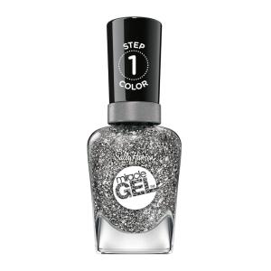 Sally Hansen Miracle Gel™, Deep Sea Diamond, Long Lasting, Gel-Like Formula, No UV Lamp Needed, Silver Glitter Nail Polish