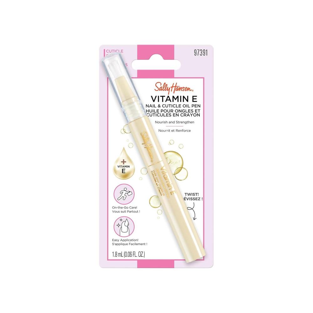 imageSally Hansen Vitamin E Nail ampamp Cuticle Treatment Pen  Hydrates and Conditions Dry Nails  Nourishing Formula with Apricot Oil  Smooth HealthyLooking Nails  Easy MessFree Nail Care on the Go006 Fl Oz Pack of 1