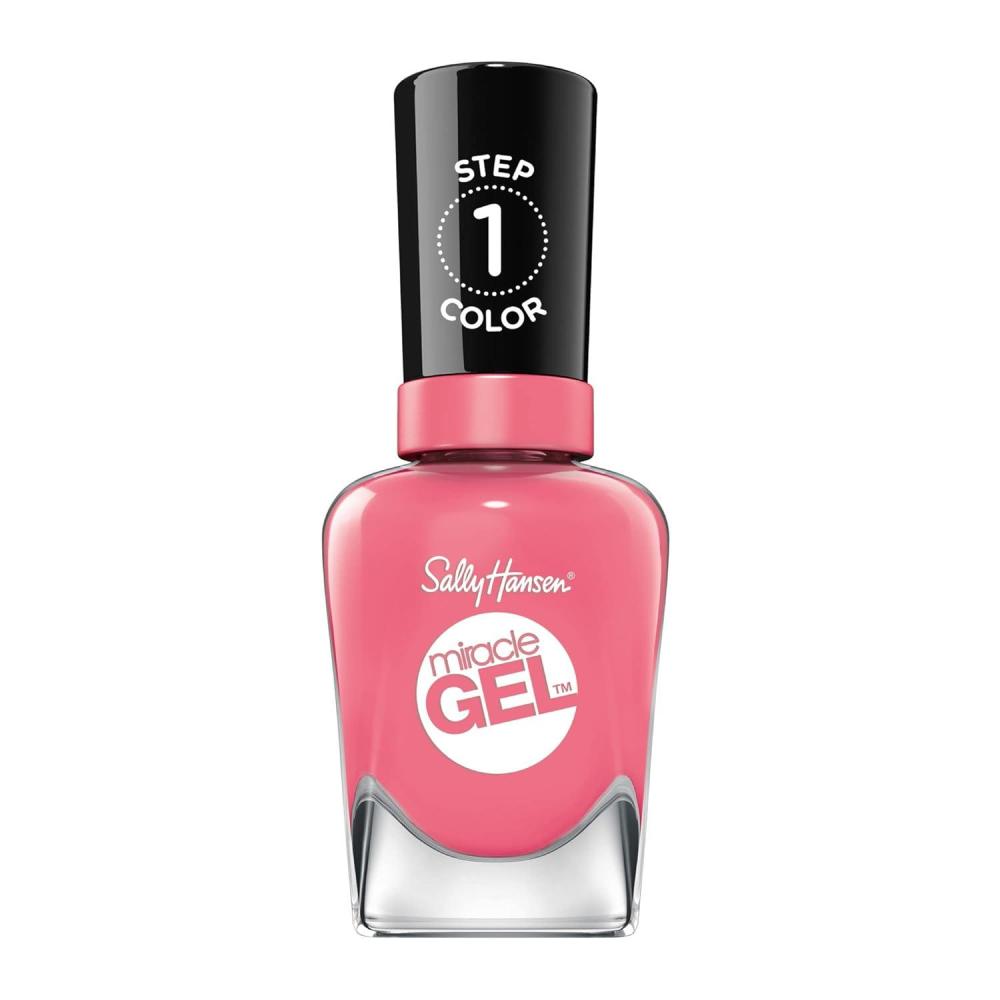 imageSally Hansen Miracle Gel RainGlow Long Lasting GelLike Formula No UV Lamp Needed Pink Nail Polish