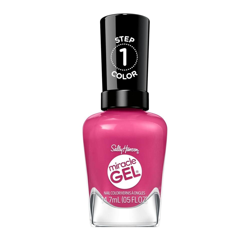 imageSally Hansen Miracle Gel Supercharged Pinks Nail Polish  Salon Quality GelLike Formula TwoStep System No UV Light Needed Long Lasting  580 Unstoppurple  Purple Crme Nail Color350 Work Hard  Play Pink