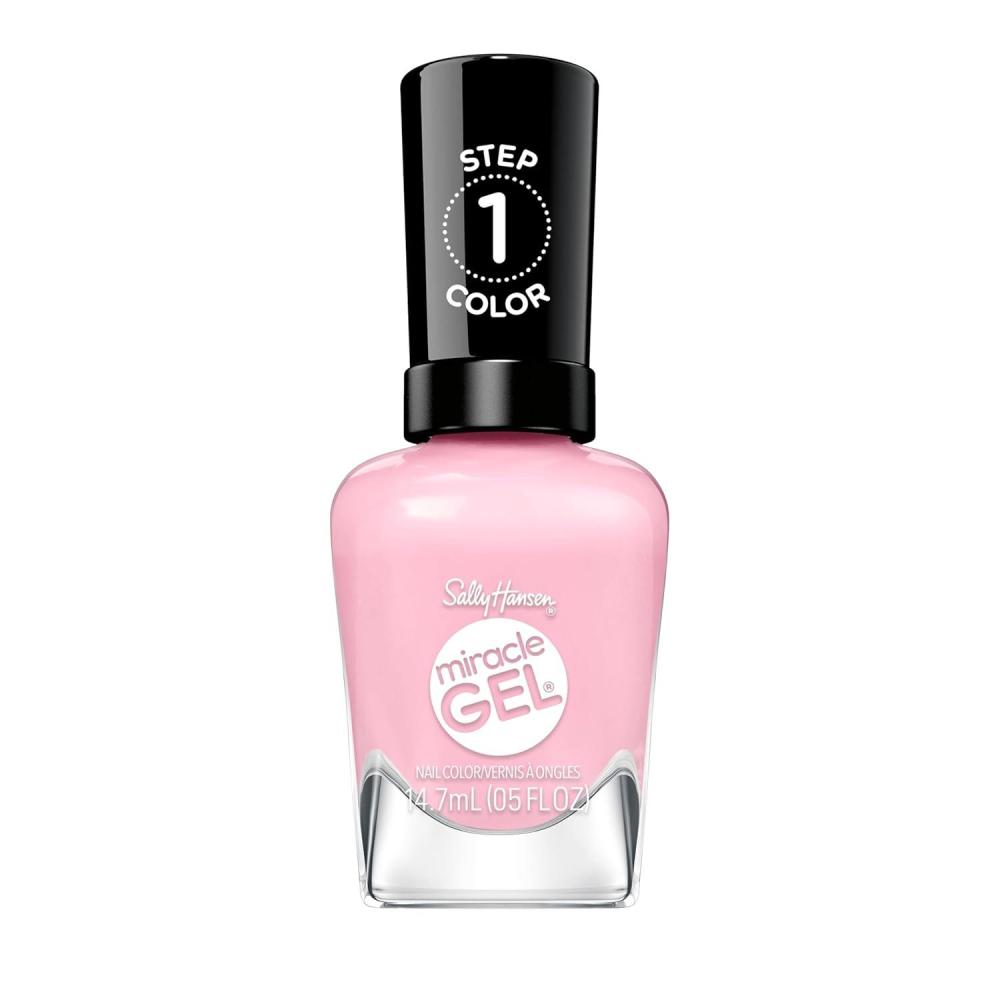 imageSally Hansen Miracle Gel Supercharged Pinks Nail Polish  Salon Quality GelLike Formula TwoStep System No UV Light Needed Long Lasting  580 Unstoppurple  Purple Crme Nail Color344 Blush Crush