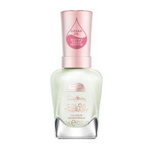 Sally Hansen Color Therapy Scented Nail Polish | Biotin, Argan Oil, Long Lasting, Healthy Nails, Nail Strengthener, Opaque | 383 Air of Calm, Lavender Bliss | Light Purple Nail Color(447 Spa Day (fresh cucumber))