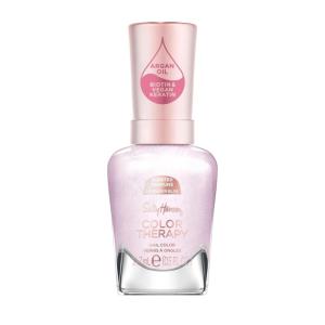 Sally Hansen Color Therapy Scented Nail Polish | Biotin, Argan Oil, Long Lasting, Healthy Nails, Nail Strengthener, Opaque | 383 Air of Calm, Lavender Bliss | Light Purple Nail Color(383 Air of Calm (lavendar bliss))