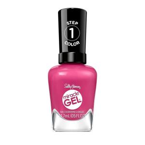 Sally Hansen Miracle Gel Supercharged Pinks Nail Polish | Salon Quality Gel-Like Formula, Two-Step System, No UV Light Needed, Long Lasting | 580 Unstop-purple | Purple Crème Nail Color(350 Work Hard  Play Pink)