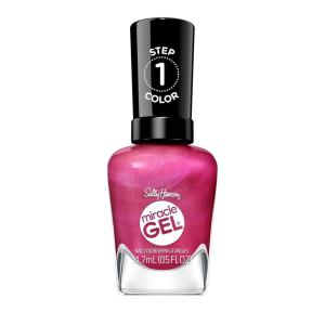 Sally Hansen Miracle Gel Supercharged Pinks Nail Polish | Salon Quality Gel-Like Formula, Two-Step System, No UV Light Needed, Long Lasting | 580 Unstop-purple | Purple Crème Nail Color(531 Berry Best Effort)