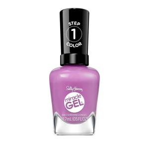 Sally Hansen Miracle Gel Supercharged Pinks Nail Polish | Salon Quality Gel-Like Formula, Two-Step System, No UV Light Needed, Long Lasting | 580 Unstop-purple | Purple Crème Nail Color(580 Unstop-purple)