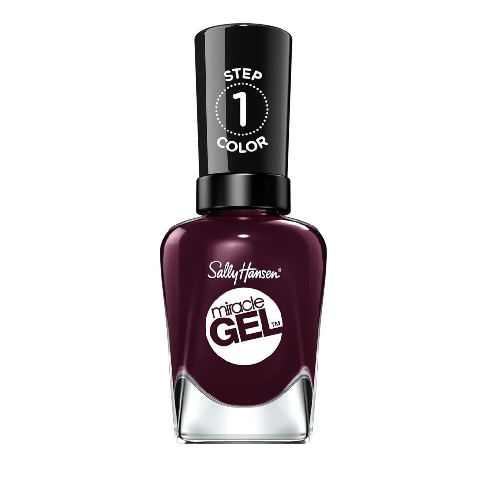 imageSally Hansen Miracle Gel Cabernet With Bae Long Lasting GelLike Formula No UV Lamp Needed Opaque Shiny Red Nail Polish