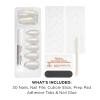 Sally Hansen Salon Effects Perfect Press-On Short’Ease Nails | Oval Shape | Easy to Apply, Non-Damaging, Natural Look Vitamin E & B5 | 30 Nails, Nail Glue, Adhesive Tabs, File| Short Queen(Almond Nails – Only Have Ice For You)