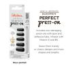 Sally Hansen Salon Effects Perfect Press-On Short’Ease Nails | Oval Shape | Easy to Apply, Non-Damaging, Natural Look Vitamin E & B5 | 30 Nails, Nail Glue, Adhesive Tabs, File| Short Queen(Coffin Nails – Onyx-Pected)