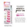 Sally Hansen Salon Effects Perfect Press-On Short’Ease Nails | Oval Shape | Easy to Apply, Non-Damaging, Natural Look Vitamin E & B5 | 30 Nails, Nail Glue, Adhesive Tabs, File| Short Queen(Coffin Nails – Coquette-Me-Not)