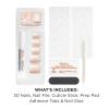 Sally Hansen Salon Effects Perfect Press-On Short’Ease Nails | Oval Shape | Easy to Apply, Non-Damaging, Natural Look Vitamin E & B5 | 30 Nails, Nail Glue, Adhesive Tabs, File| Short Queen(Square Nails – A La Mode)