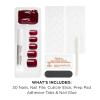 Sally Hansen Salon Effects Perfect Press-On Short’Ease Nails | Oval Shape | Easy to Apply, Non-Damaging, Natural Look Vitamin E & B5 | 30 Nails, Nail Glue, Adhesive Tabs, File| Short Queen(Square Nails – Infra-Red)