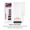 Sally Hansen Salon Effects Perfect Press-On Short’Ease Nails | Oval Shape | Easy to Apply, Non-Damaging, Natural Look Vitamin E & B5 | 30 Nails, Nail Glue, Adhesive Tabs, File| Short Queen(Square Nails – Don’t Be Jewel)