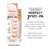 Sally Hansen Salon Effects Perfect Press-On Short’Ease Nails | Oval Shape | Easy to Apply, Non-Damaging, Natural Look Vitamin E & B5 | 30 Nails, Nail Glue, Adhesive Tabs, File| Short Queen(Oval Nails – Sunshine Spritz)