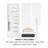 Sally Hansen Salon Effects Perfect Press-On Short’Ease Nails | Oval Shape | Easy to Apply, Non-Damaging, Natural Look Vitamin E & B5 | 30 Nails, Nail Glue, Adhesive Tabs, File| Short Queen(Square Nails – Get Mod)