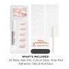 Sally Hansen Salon Effects Perfect Press-On Short’Ease Nails | Oval Shape | Easy to Apply, Non-Damaging, Natural Look Vitamin E & B5 | 30 Nails, Nail Glue, Adhesive Tabs, File| Short Queen(Short’Ease – Petite French)