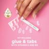 Sally Hansen Salon Effects Perfect Press-On Short’Ease Nails | Oval Shape | Easy to Apply, Non-Damaging, Natural Look Vitamin E & B5 | 30 Nails, Nail Glue, Adhesive Tabs, File| Short Queen(Coffin Nails – Coquette-Me-Not)