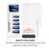 Sally Hansen Salon Effects Perfect Press-On Short’Ease Nails | Oval Shape | Easy to Apply, Non-Damaging, Natural Look Vitamin E & B5 | 30 Nails, Nail Glue, Adhesive Tabs, File| Short Queen(Coffin Nails – Hyp-Nautical)