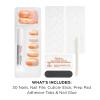 Sally Hansen Salon Effects Perfect Press-On Short’Ease Nails | Oval Shape | Easy to Apply, Non-Damaging, Natural Look Vitamin E & B5 | 30 Nails, Nail Glue, Adhesive Tabs, File| Short Queen(Oval Nails – Sunshine Spritz)