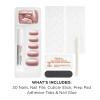 Sally Hansen Salon Effects Perfect Press-On Short’Ease Nails | Oval Shape | Easy to Apply, Non-Damaging, Natural Look Vitamin E & B5 | 30 Nails, Nail Glue, Adhesive Tabs, File| Short Queen(Oval Nails – Out Of This Pearl)