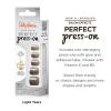Sally Hansen Salon Effects Perfect Press-On Short’Ease Nails | Oval Shape | Easy to Apply, Non-Damaging, Natural Look Vitamin E & B5 | 30 Nails, Nail Glue, Adhesive Tabs, File| Short Queen(Square Nails – Light Years)