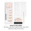 Sally Hansen Salon Effects Perfect Press-On Short’Ease Nails | Oval Shape | Easy to Apply, Non-Damaging, Natural Look Vitamin E & B5 | 30 Nails, Nail Glue, Adhesive Tabs, File| Short Queen(Coffin Nails – On Point)