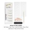 Sally Hansen Salon Effects Perfect Press-On Short’Ease Nails | Oval Shape | Easy to Apply, Non-Damaging, Natural Look Vitamin E & B5 | 30 Nails, Nail Glue, Adhesive Tabs, File| Short Queen(Coffin Nails – Viva Vanilla)