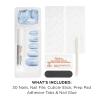Sally Hansen Salon Effects Perfect Press-On Short’Ease Nails | Oval Shape | Easy to Apply, Non-Damaging, Natural Look Vitamin E & B5 | 30 Nails, Nail Glue, Adhesive Tabs, File| Short Queen(Oval Nails – Snow Be It)