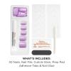 Sally Hansen Salon Effects Perfect Press-On Short’Ease Nails | Oval Shape | Easy to Apply, Non-Damaging, Natural Look Vitamin E & B5 | 30 Nails, Nail Glue, Adhesive Tabs, File| Short Queen(Square Nails – Squiggle & Wiggle)