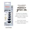 Sally Hansen Salon Effects Perfect Press-On Short’Ease Nails | Oval Shape | Easy to Apply, Non-Damaging, Natural Look Vitamin E & B5 | 30 Nails, Nail Glue, Adhesive Tabs, File| Short Queen(Square-Oval Nails – Lunar Eclipse)
