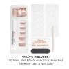 Sally Hansen Salon Effects Perfect Press-On Short’Ease Nails | Oval Shape | Easy to Apply, Non-Damaging, Natural Look Vitamin E & B5 | 30 Nails, Nail Glue, Adhesive Tabs, File| Short Queen(Sq-oval Nails – Lost In The Frost)