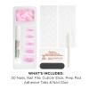 Sally Hansen Salon Effects Perfect Press-On Short’Ease Nails | Oval Shape | Easy to Apply, Non-Damaging, Natural Look Vitamin E & B5 | 30 Nails, Nail Glue, Adhesive Tabs, File| Short Queen(Oval Nails – State of the Heart)