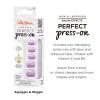 Sally Hansen Salon Effects Perfect Press-On Short’Ease Nails | Oval Shape | Easy to Apply, Non-Damaging, Natural Look Vitamin E & B5 | 30 Nails, Nail Glue, Adhesive Tabs, File| Short Queen(Square Nails – Squiggle & Wiggle)