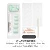 Sally Hansen Salon Effects Perfect Press-On Short’Ease Nails | Oval Shape | Easy to Apply, Non-Damaging, Natural Look Vitamin E & B5 | 30 Nails, Nail Glue, Adhesive Tabs, File| Short Queen(Sq-oval Nails – In Amaze-Mint)