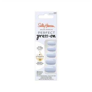 Sally Hansen Salon Effects Perfect Press-On Short’Ease Nails | Oval Shape | Easy to Apply, Non-Damaging, Natural Look Vitamin E & B5 | 30 Nails, Nail Glue, Adhesive Tabs, File| Short Queen(Oval Nails – O-zone You Didn’t)