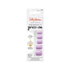 Sally Hansen Salon Effects Perfect Press-On Short’Ease Nails | Oval Shape | Easy to Apply, Non-Damaging, Natural Look Vitamin E & B5 | 30 Nails, Nail Glue, Adhesive Tabs, File| Short Queen(Square Nails – Squiggle & Wiggle)