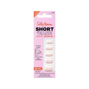 Sally Hansen Salon Effects Perfect Press-On Short’Ease Nails | Oval Shape | Easy to Apply, Non-Damaging, Natural Look Vitamin E & B5 | 30 Nails, Nail Glue, Adhesive Tabs, File| Short Queen(Short’Ease – Short n Chic)