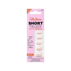 Sally Hansen Salon Effects Perfect Press-On Short’Ease Nails | Oval Shape | Easy to Apply, Non-Damaging, Natural Look Vitamin E & B5 | 30 Nails, Nail Glue, Adhesive Tabs, File| Short Queen(Short’Ease – Petite French)