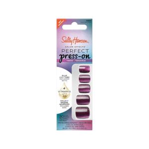 Sally Hansen Salon Effects Perfect Press-On Short’Ease Nails | Oval Shape | Easy to Apply, Non-Damaging, Natural Look Vitamin E & B5 | 30 Nails, Nail Glue, Adhesive Tabs, File| Short Queen(Square Nails – Don’t Be Jewel)