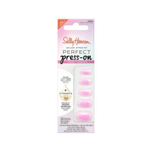 Sally Hansen Salon Effects Perfect Press-On Short’Ease Nails | Oval Shape | Easy to Apply, Non-Damaging, Natural Look Vitamin E & B5 | 30 Nails, Nail Glue, Adhesive Tabs, File| Short Queen(Oval Nails – State of the Heart)