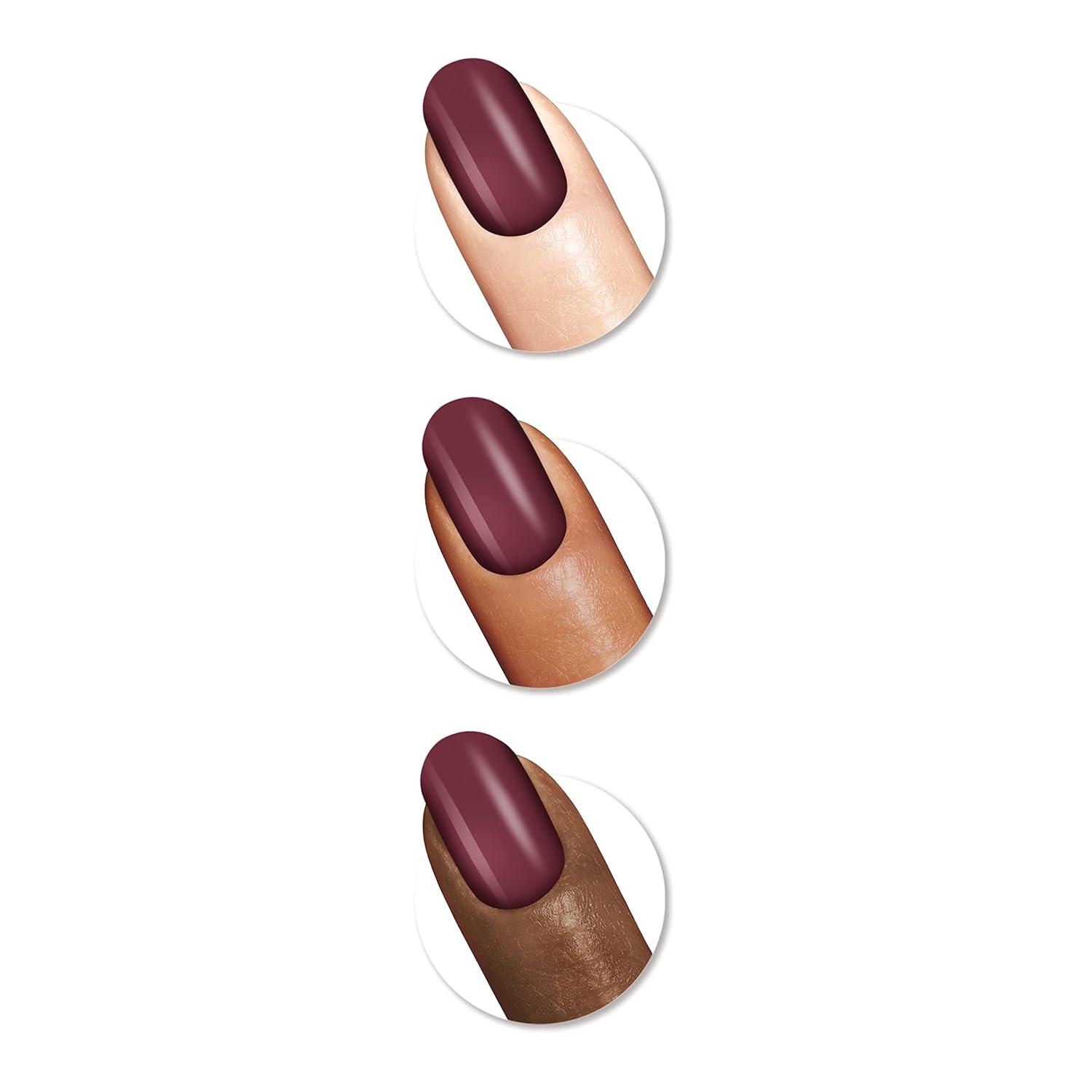 imageSally Hansen Salon Effects Perfect Manicure Beet Pray Love Press On Nails Oval Shaped NonDamaging Adhesive Tabs File and Alcohol Pad IncludedBeet Pray Love