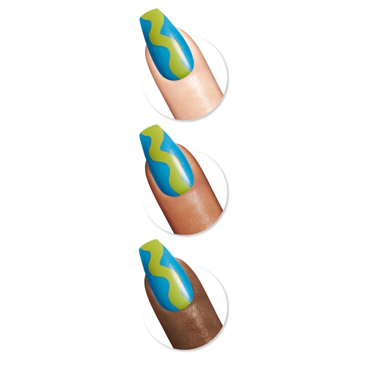 imageSally Hansen Salon Effects Perfect Manicure Ring Pop Put A Ring On It Press On Nails Coffin Shaped NonDamaging Adhesive Tabs File and Alcohol Pad Included