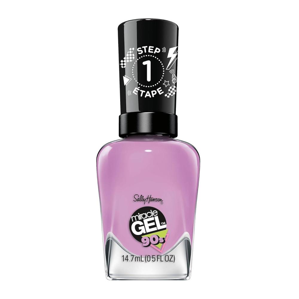 imageSally Hansen Miracle Gel Salon Quality Nail Polish  GelLike Formula TwoStep System No UV Light Needed Long Lasting  Opaque Glossy  889 Nice Nice Baby Light Lilac Nail Color