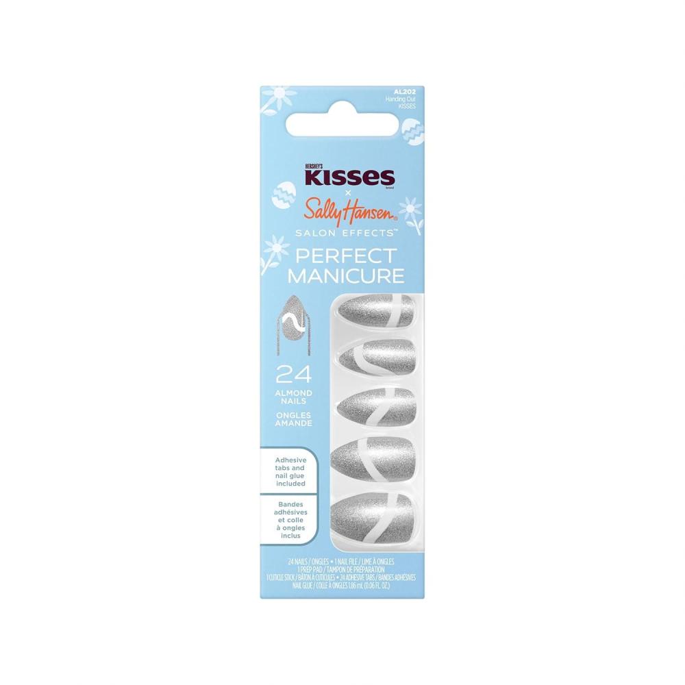 imageSally Hansen Salon Effects Perfect Manicure PressOn Nails  Easy to Apply NonDamaging  24 Nails Adhesive Tabs File amp Alcohol Pad Included  Hersheys Kisses  Handing Out Kisses