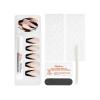 Sally Hansen Salon Effects® Perfect Manicure, French Twist, Press On Nails, Coffin Shaped, Non-Damaging Adhesive Tabs, File, and Alcohol Pad Included