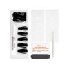 Sally Hansen Salon Effects® Perfect Manicure, Onyx-pected, Press On Nails, Coffin Shaped, Non-Damaging Adhesive Tabs, File, and Alcohol Pad Included(Onyx-pected)