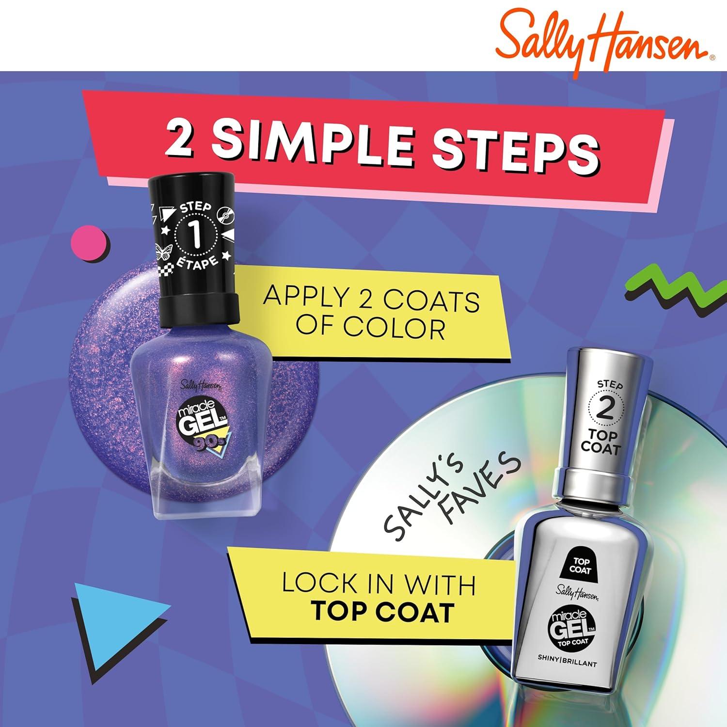imageSally Hansen Miracle Gel Hue Had to Be There Nostalchick Long Lasting GelLike Formula No UV Lamp Needed Pink Nail Polish