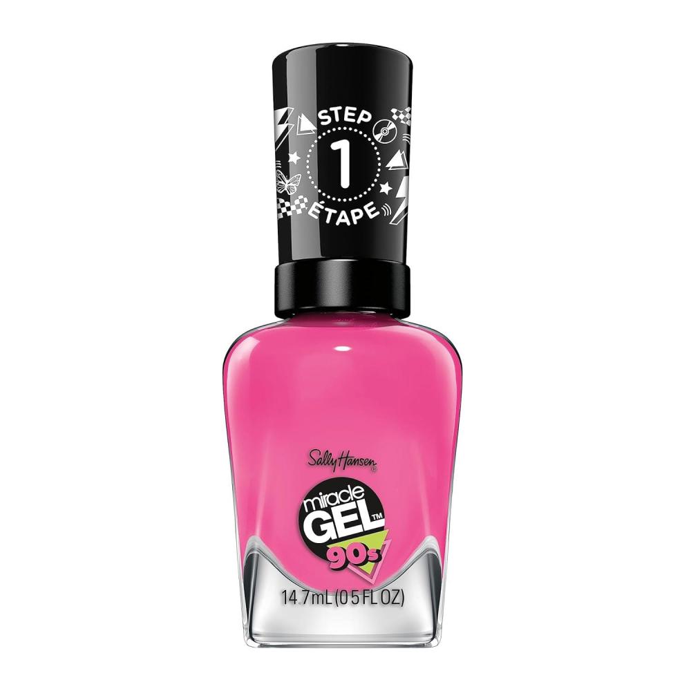 imageSally Hansen Miracle Gel Hue Had to Be There Nostalchick Long Lasting GelLike Formula No UV Lamp Needed Pink Nail Polish