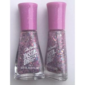 Sally Hansen Insta-Dri®, Confetti Pop, Quick Dry, Long Lasting, Streak-Free Shine, Pink Glitter Nail Polish, Pack of 2